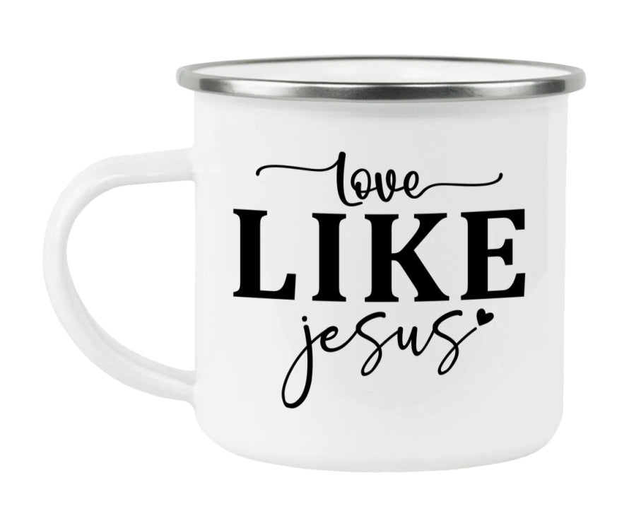 Love Like Jesus Enamel Camping Mug