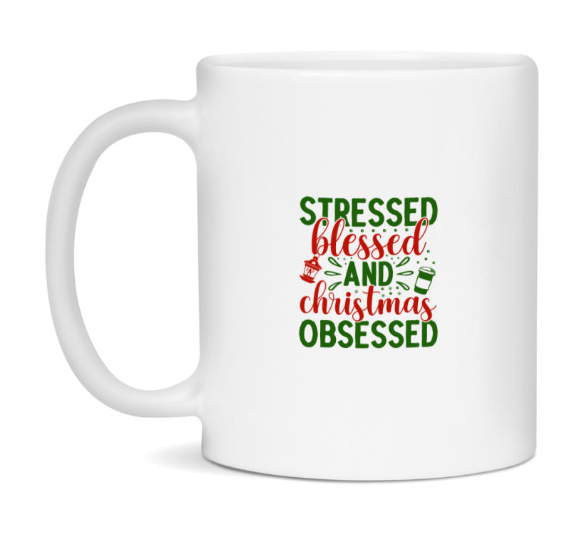 Stressed Blessed & Christmas Obsessed Mug