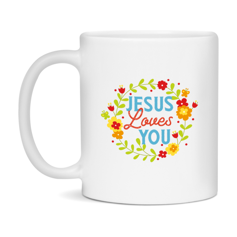 Jesus Loves You Mug Ceramic Mug, Available in 11 and 15oz