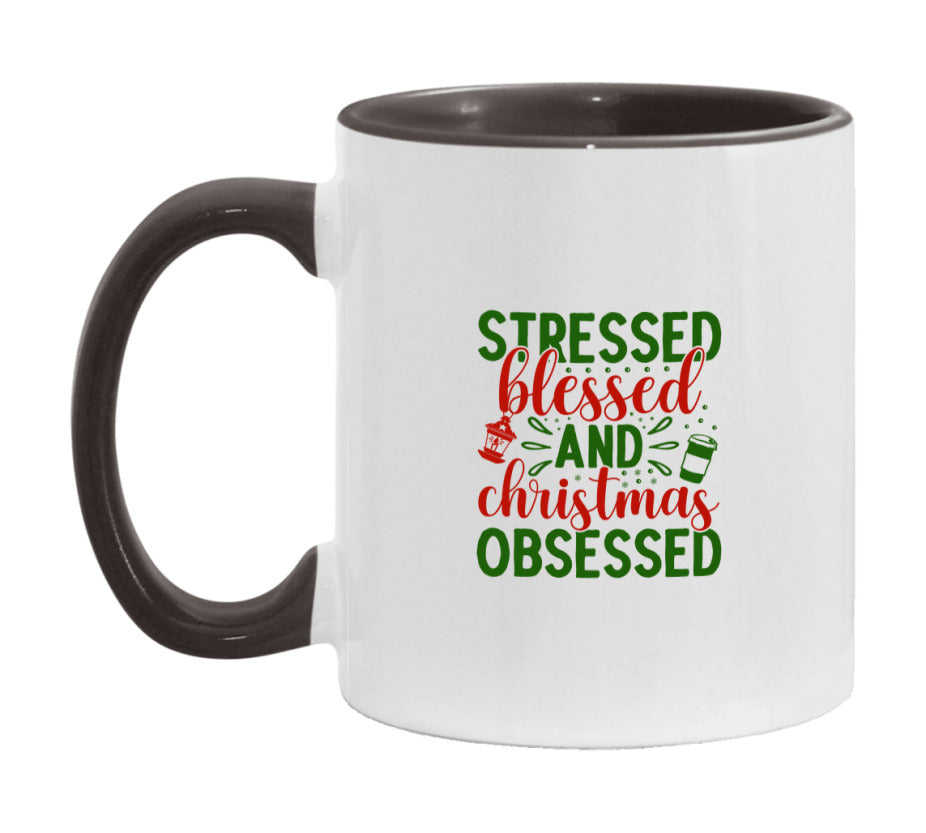 Stressed Blessed & Christmas Obsessed Mug