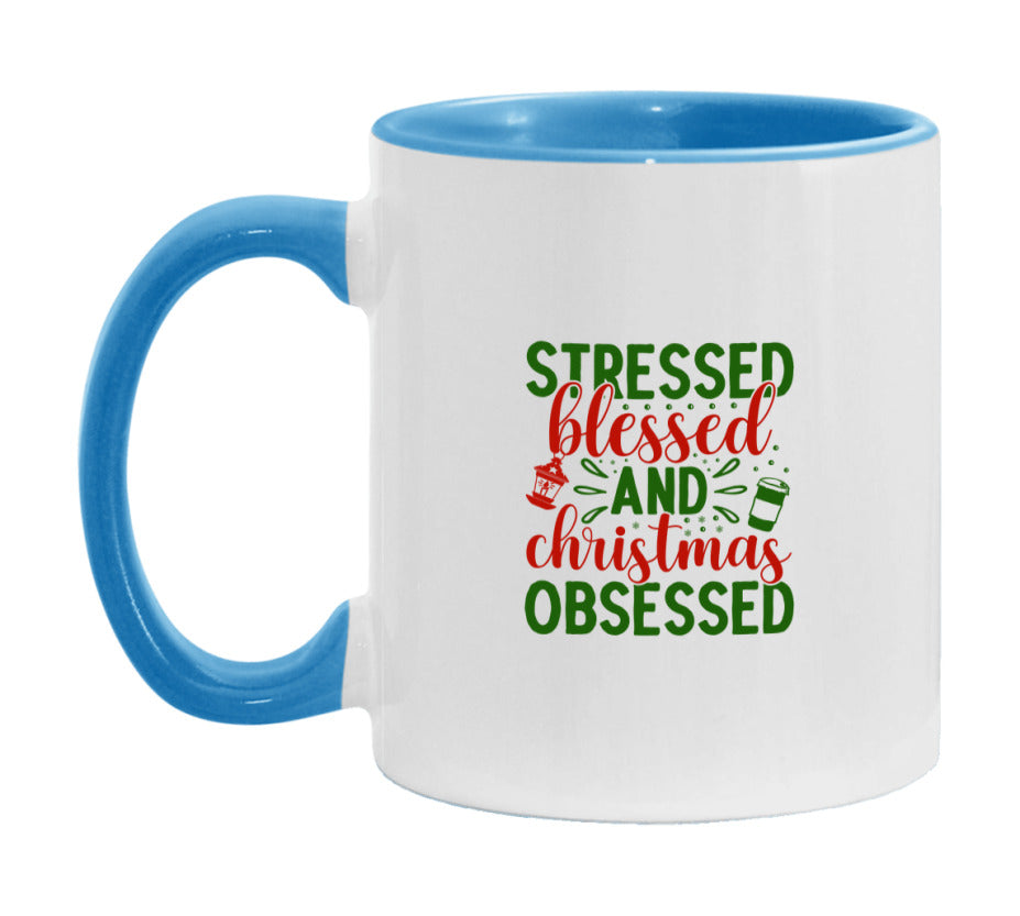 Stressed Blessed & Christmas Obsessed Mug