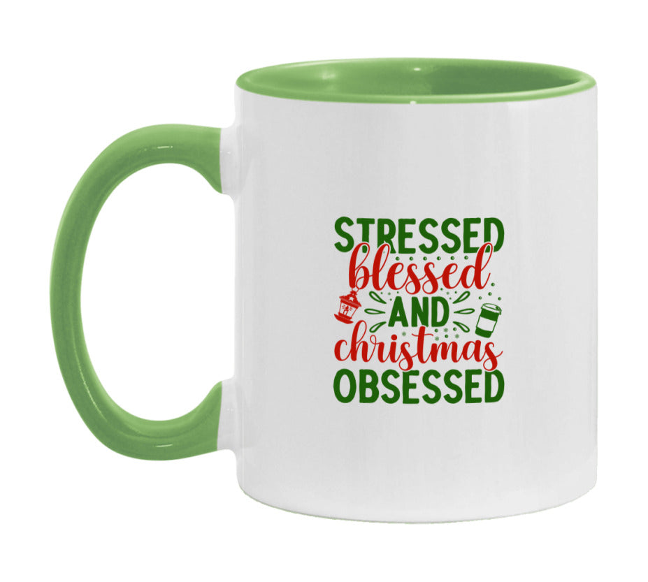 Stressed Blessed & Christmas Obsessed Mug