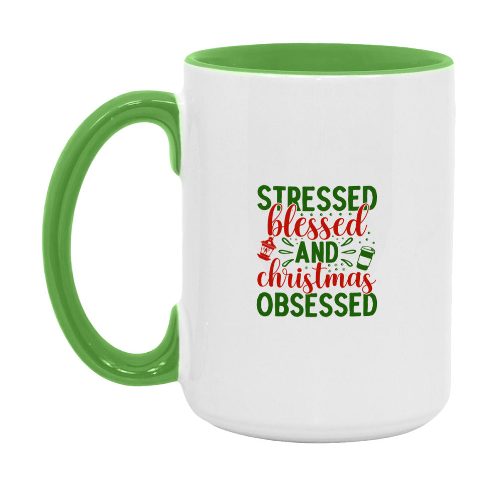 Stressed Blessed & Christmas Obsessed Mug