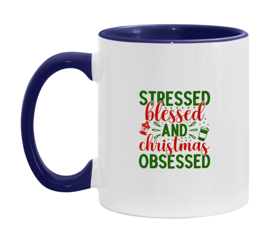 Stressed Blessed & Christmas Obsessed Mug