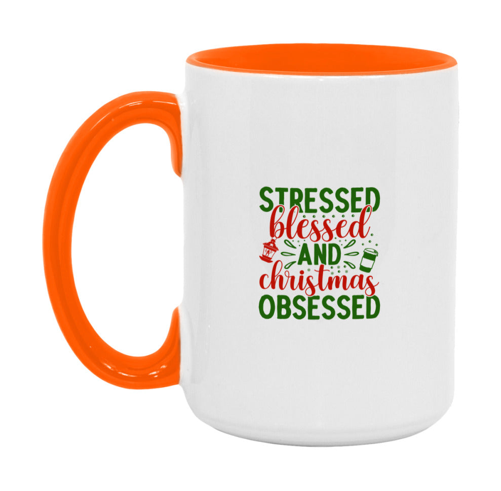 Stressed Blessed & Christmas Obsessed Mug