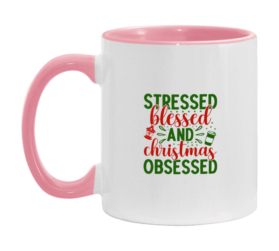 Stressed Blessed & Christmas Obsessed Mug