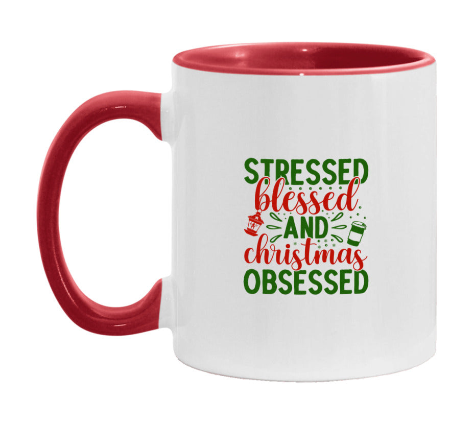 Stressed Blessed & Christmas Obsessed Mug