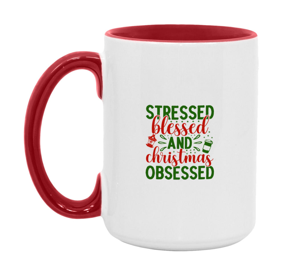 Stressed Blessed & Christmas Obsessed Mug